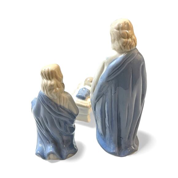Vintage 3-Piece Nativity Set | Ceramic Holy Family Figurines - Picture 5 of 8